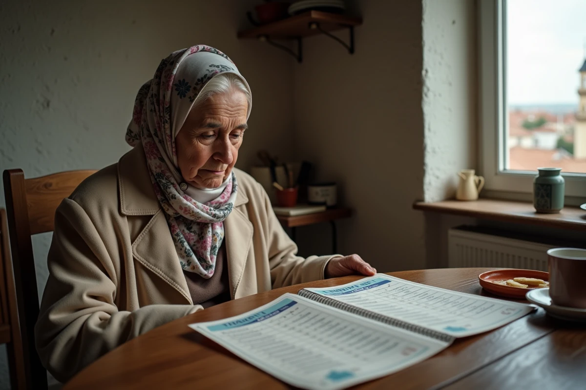 Une femme âgée lit l