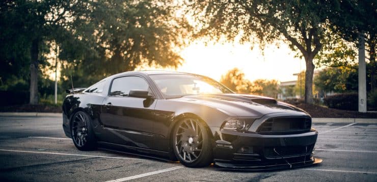 black Ford Mustang GT